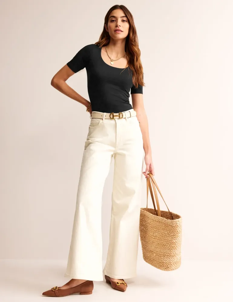 Double Layer Scoop T-shirt--Boden Sale