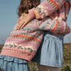 Edie Fair Isle Cardigan-Sea Pink Flowers-Boden Fashion