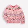Edie Fair Isle Cardigan-Vintage Pink Hearts-Boden Sale