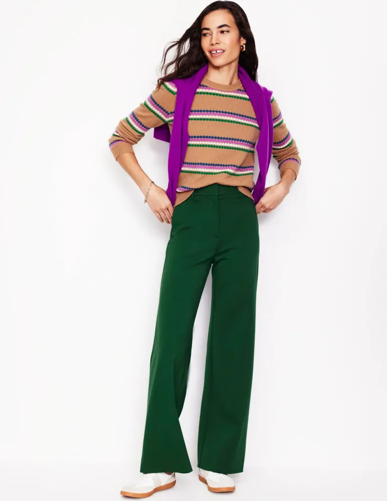 Edie Fair Isle Sweater-Camel Diamond-Boden Outlet