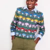 Edie Fair Isle Sweater-Grey Mushroom-Boden Outlet