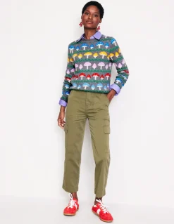 Edie Fair Isle Sweater-Grey Mushroom-Boden Outlet