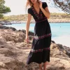 Elara Embroidered Jersey Dress--Boden Shop