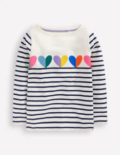 Ella Breton-College Navy / Ivory Hearts-Boden Clearance