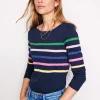Ella Long Sleeve Breton-French Navy and Rainbow-Boden Best