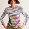 Ella Long Sleeve Breton-Multi, Sunshine Pop-Boden Best Sale