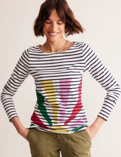 Ella Long Sleeve Breton-Multi, Sunshine Pop-Boden Best Sale