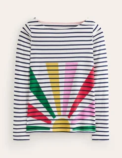Ella Long Sleeve Breton-Multi, Sunshine Pop-Boden Best Sale