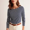 Ella Long Sleeve Breton-Navy, Ivory-Boden Best