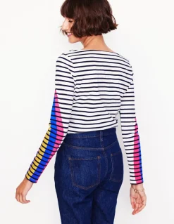 Ella Long Sleeve Breton-Rainbow Curve Breton-Boden Shop