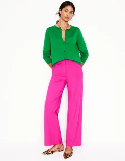 Emilia Cotton Crew Cardigan-Rich Emerald-Boden Discount