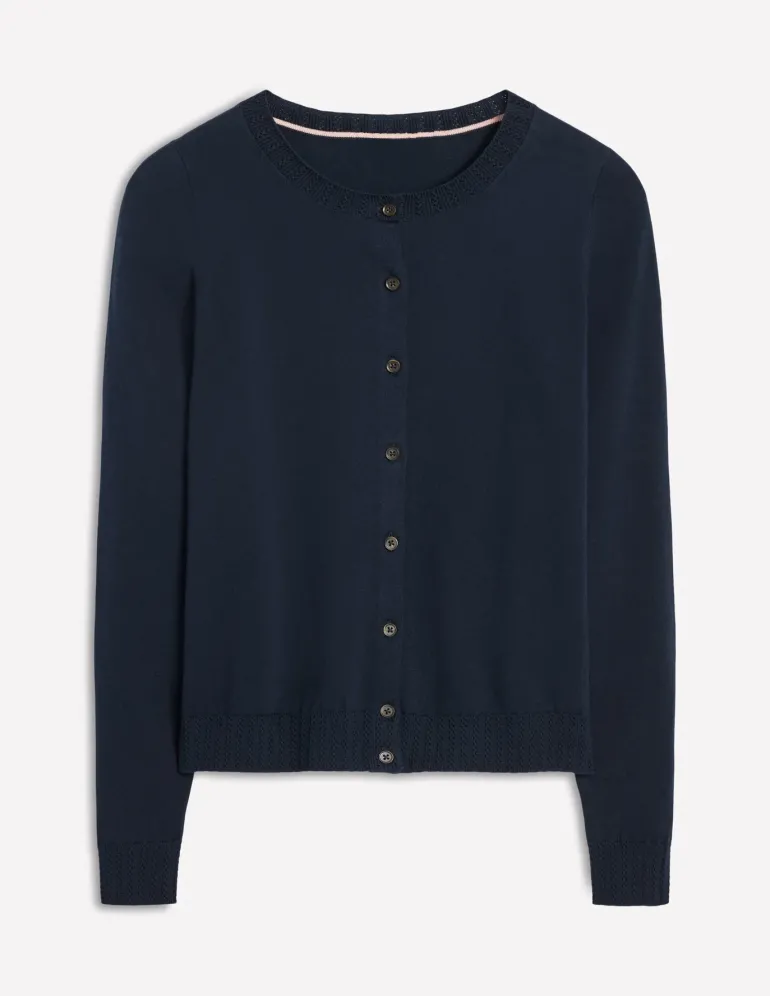 Emilia Cotton Crew Cardigan--Boden Discount
