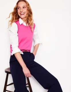Emilia Cotton Crew Neck Vest--Boden Discount
