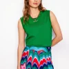 Emilia Cotton Crew Neck Vest--Boden New