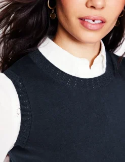 Emilia Cotton Crew Neck Vest--Boden Hot