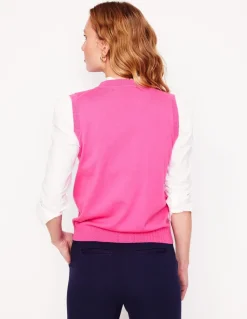 Emilia Cotton Crew Neck Vest--Boden Discount