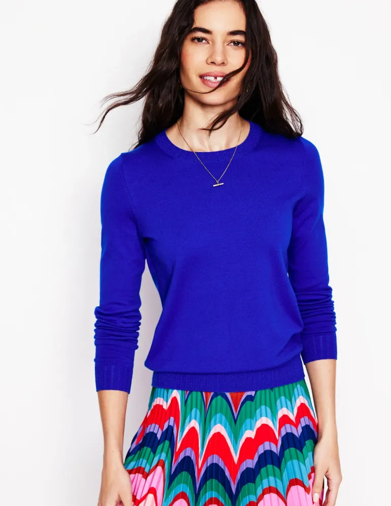 Emilia Cotton Crew Sweater--Boden Outlet