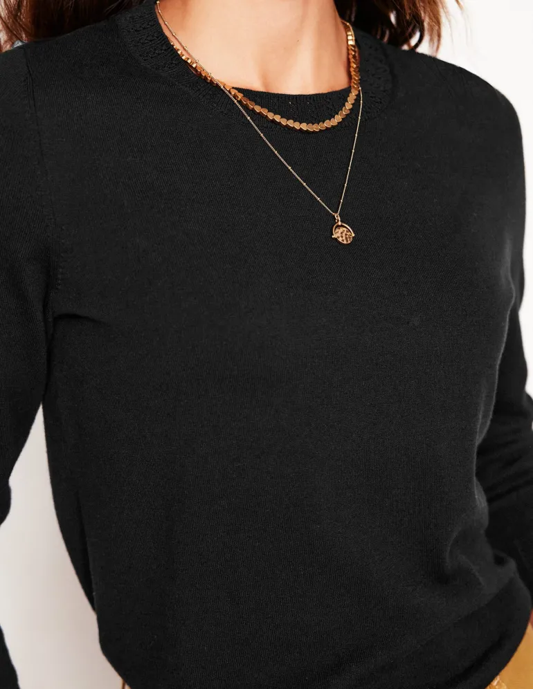 Emilia Cotton Crew Sweater--Boden Sale