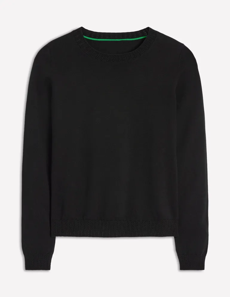 Emilia Cotton Crew Sweater--Boden Sale