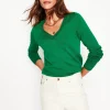 Emilia Cotton V Neck Sweater--Boden Cheap