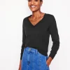 Emilia Cotton V Neck Sweater--Boden New