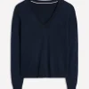Emilia Cotton V Neck Sweater--Boden Online