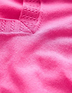 Emilia Cotton V Neck Sweater-Tickled Pink-Boden New