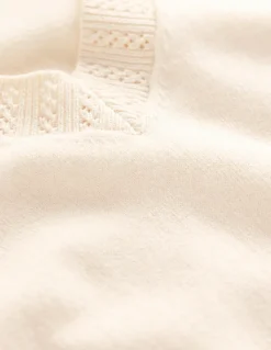 Emilia Cotton V Neck Sweater-Warm Ivory-Boden Fashion
