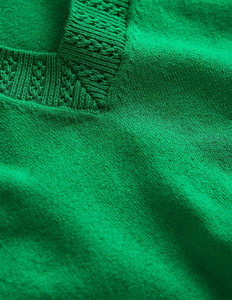 Emilia Cotton V Neck Sweater--Boden Cheap
