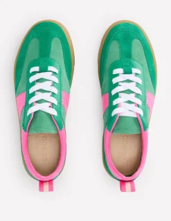 Erin Flatform Tennis Trainer-Rich Emerald/Festival Pink-Boden Outlet