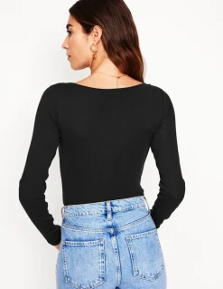 Essential Boat-Neck Jersey Top--Boden New