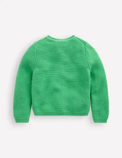Essential Crew Neck Cardigan-Sapling Green-Boden Store