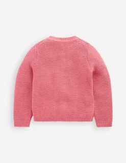Essential Crew Neck Cardigan-Formica Pink-Boden Discount