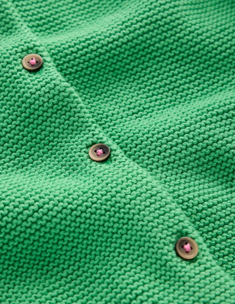 Essential Crew Neck Cardigan-Sapling Green-Boden Store
