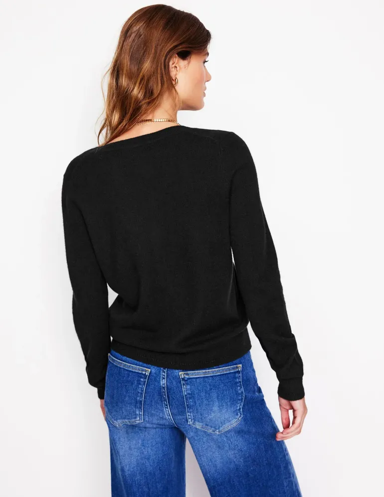 Eva Cashmere Crew Cardigan--Boden Cheap