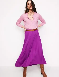 Eva Cashmere Crew Cardigan-Old Rose Pink-Boden New