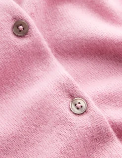 Eva Cashmere Crew Cardigan-Old Rose Pink-Boden New