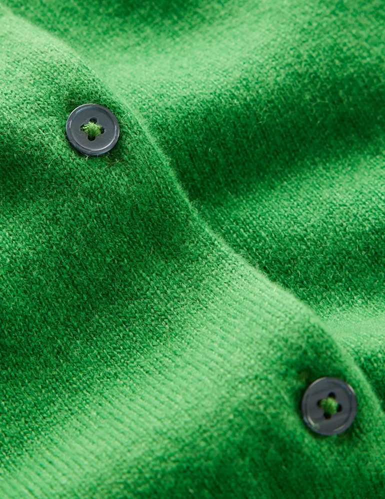 Eva Cashmere Crew Cardigan-Paradise Green-Boden Sale