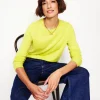 Eva Cashmere Crew Neck Jumper-Soda Yellow-Boden Cheap