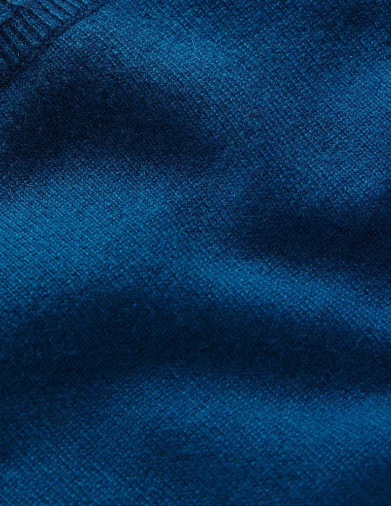 Eva Cashmere Crew Neck Jumper-Harbour Blue-Boden Online
