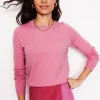 Eva Cashmere Crew Neck Sweater-Old Rose Pink-Boden Clearance