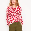 Eva Cashmere Crew Neck Sweater-Ivory, Heart Cluster-Boden Best