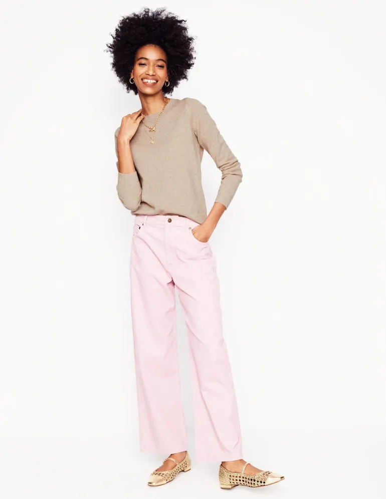 Eva Cashmere Crew Neck Sweater-Chinchilla Melange-Boden Flash Sale