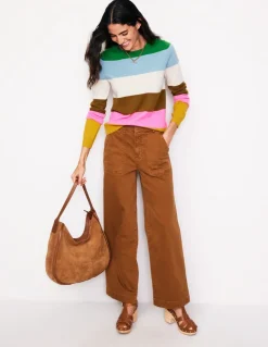 Eva Cashmere Crew Neck Sweater-Multi, Rainbow-Boden Fashion