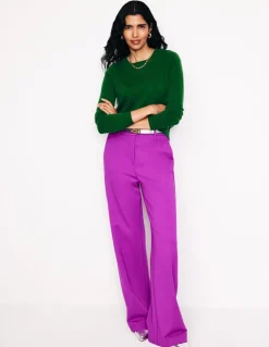 Eva Cashmere Crew Neck Sweater-Pine Green-Boden Online