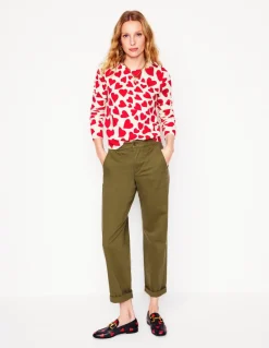Eva Cashmere Crew Neck Sweater-Ivory, Heart Cluster-Boden Best