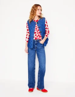 Eva Cashmere Crew Neck Sweater-Ivory, Heart Cluster-Boden Best