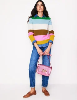 Eva Cashmere Crew Neck Sweater-Multi, Rainbow-Boden Fashion