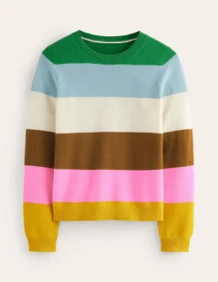 Eva Cashmere Crew Neck Sweater-Multi, Rainbow-Boden Fashion