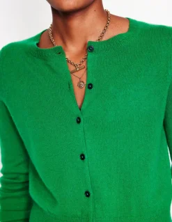 Eva Cashmere Cropped Cardigan-Rich Emerald-Boden Cheap